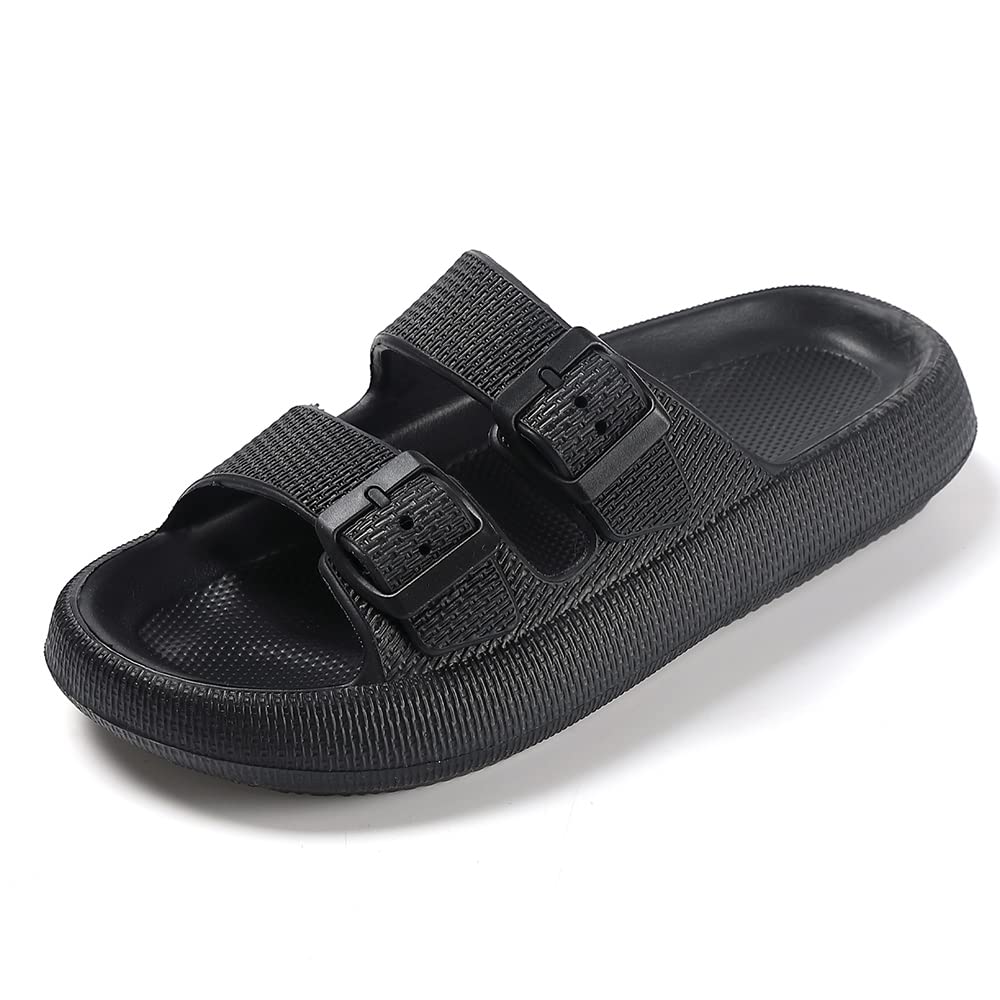 **Treemall Cloud Slides for Women & Men - Quick Drying, Non-Slip Buckle Sandals with Double Strap - Perfect for Beach, Pool, Travel & Home Comfort**