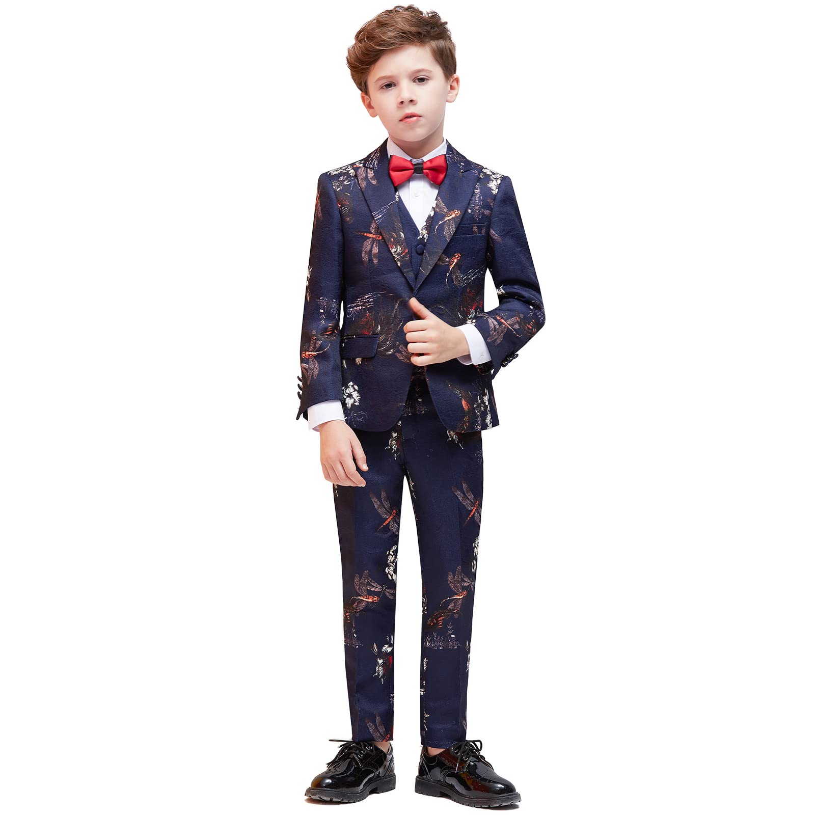 Marvelous Kids Boys Formal Suit Set - 5 Piece Slim Fit Suits for Weddings, Parties & Special Occasions | Fashionable & Comfortable