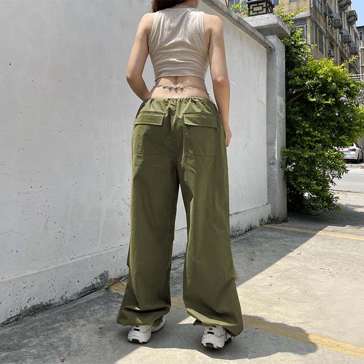 Gothic Vintage Women's Casual Pants - Loose Wide Leg Sweatpants with Drawstring, Harajuku Style for Streetwear & Alternative Fashion | Perfect for Daily Wear, Concerts, and Gothic Events