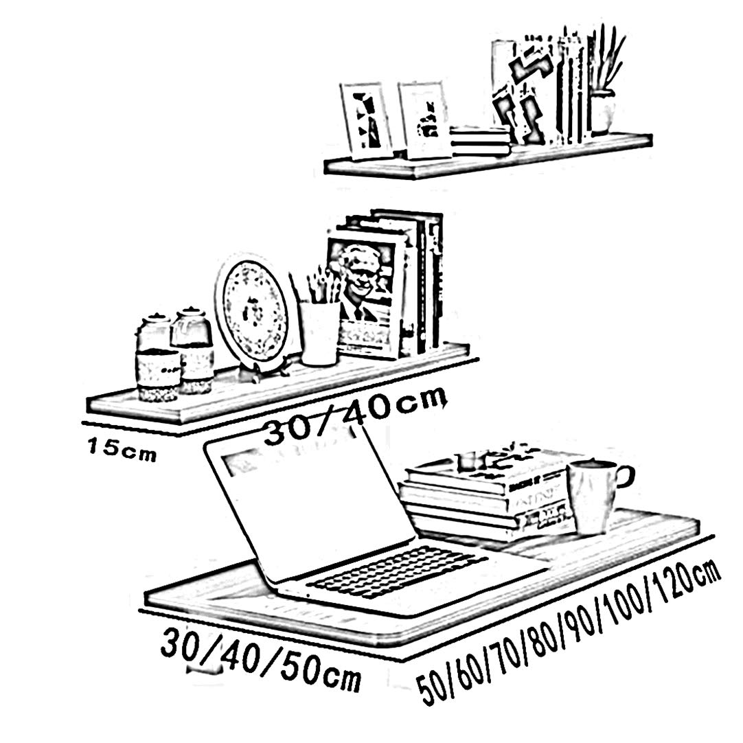 ZYFA Wall Mounted Foldable Table with Storage | Convertible Floating Desk for Computer & Writing | Space-Saving Home Office Solution | Perfect for Small Apartments, Dorm Rooms & Workspaces