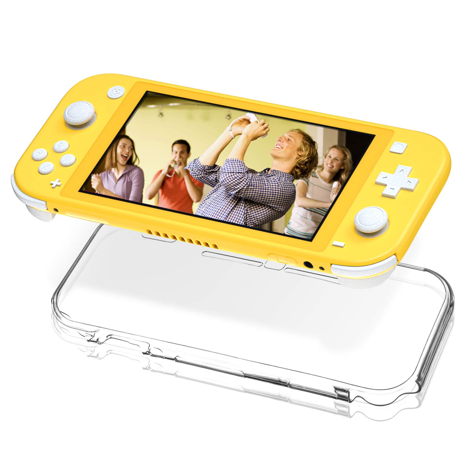 Durable TPU Protective Case for Nintendo Switch Lite with Tempered Glass Screen Protector - Clear Transparent Cover for Gaming, Travel & Everyday Use