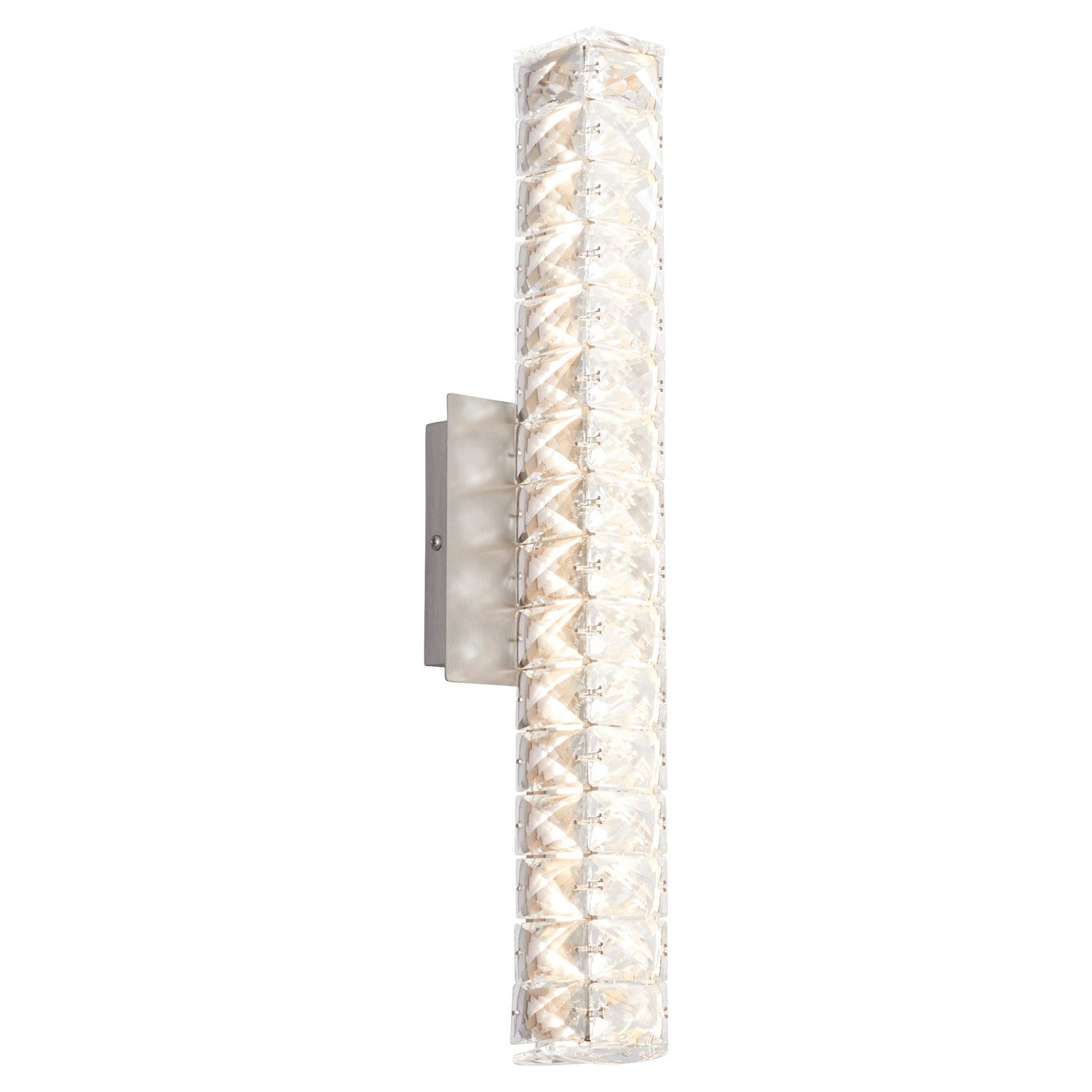 Oxygen Elan 3 573 24 Inch Modern Vanity LED Wall Light Fixture in Satin Nickel - Perfect for Bathroom, Bedroom, and Dressing Room Lighting