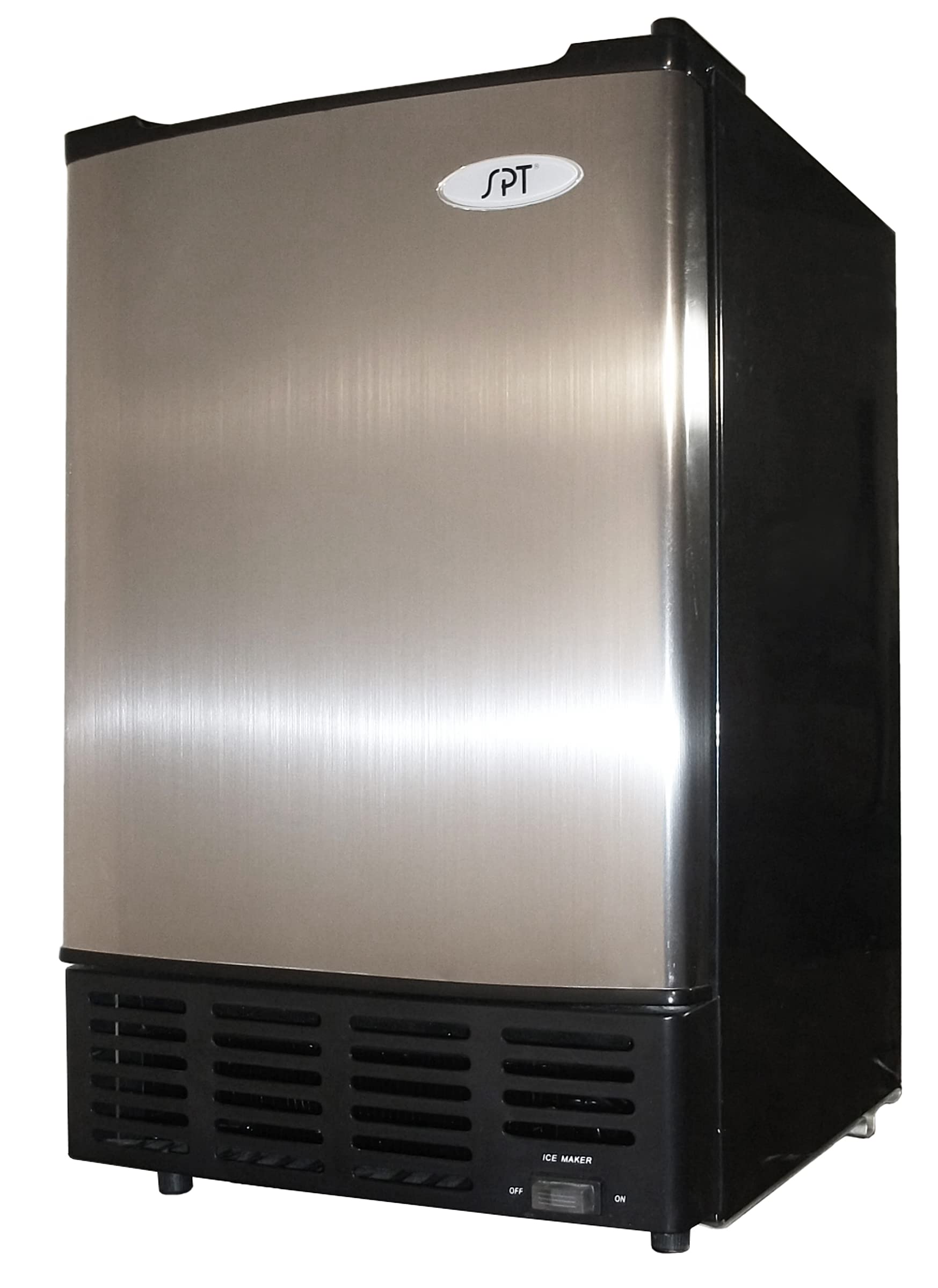 SPT IM-150USAA 150W Stainless Steel Undercounter Ice Maker with Freezer - No Drain Required, 26Lbs Daily Output - Perfect for Home Bars, Restaurants & Office Break Rooms