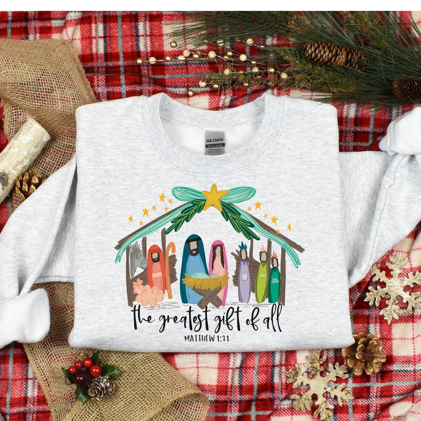 Greatest Gift Graphic Sweatshirt - Trendy Unisex Pullover for Christmas, Birthday & Holidays - Perfect Casual Wear for Gifting & Everyday Comfort