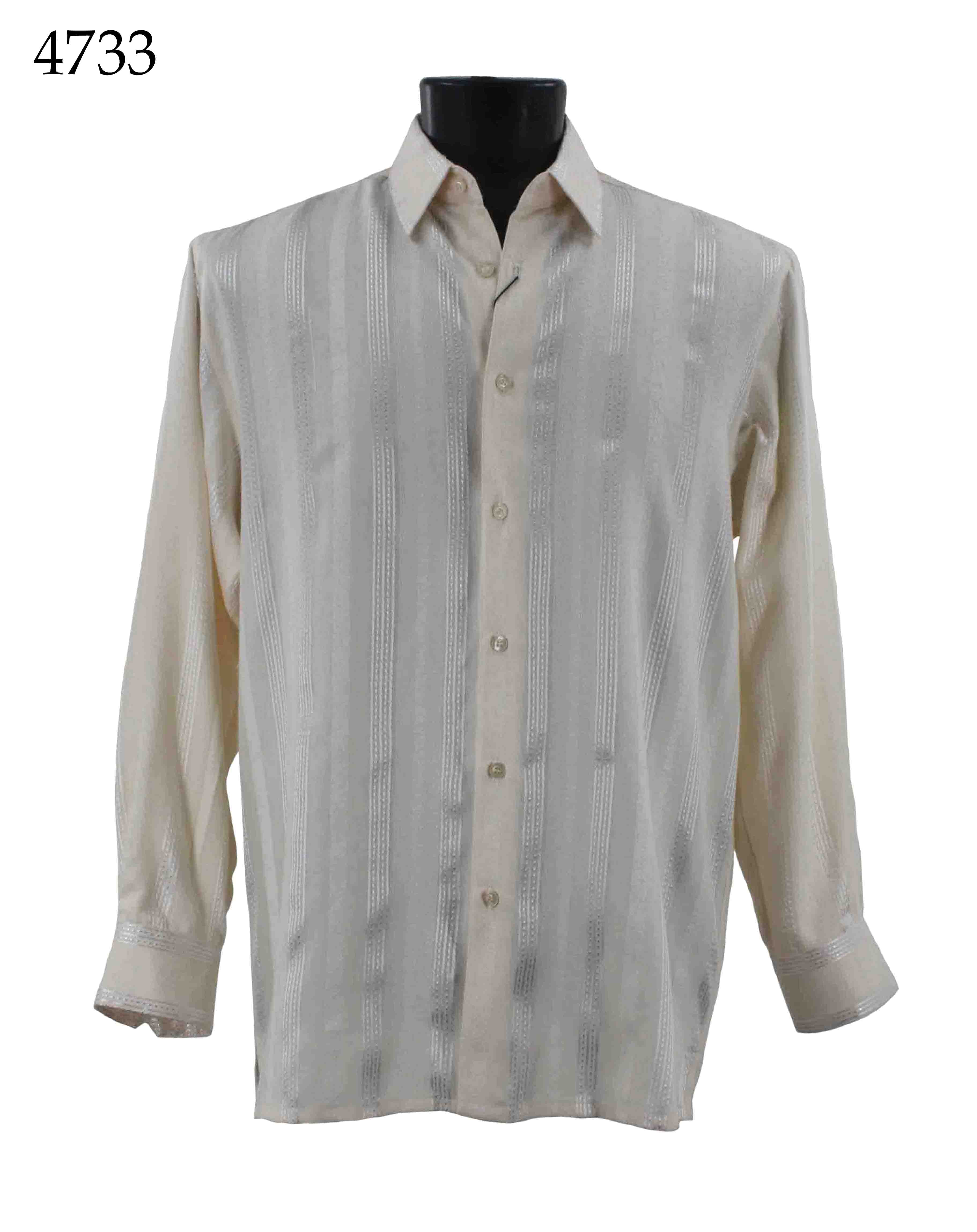 Bassiri Men's Long Sleeve Casual Shirt 4733 - Comfortable Button Down Work Shirt for Office, Business & Everyday Wear