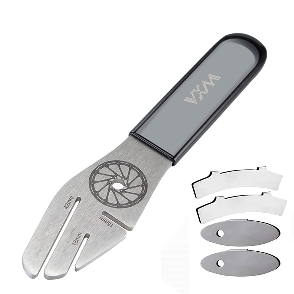 VXM Bike Disc Rotor Alignment Tool - Professional Bicycle Brake Disc Truing Wrench & Flattening Correction Repair Kit with 4 Disc Brake Pad Adjusters | Perfect for MTB, Road Bike Brake Maintenance & DIY Repair