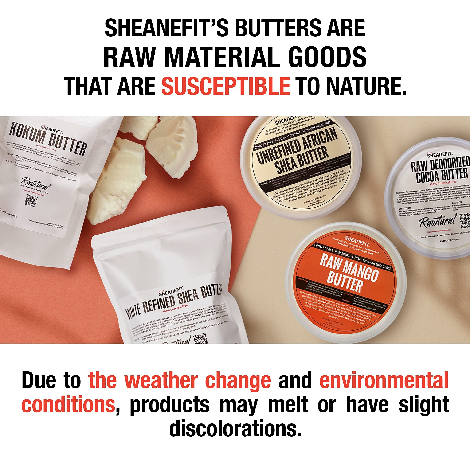 Organic Raw Unrefined African Shea Butter - 100% Natural Body Butter for Face & Skin - Deep Moisturizing Cream for Dry Skin, Hair Care, Eczema - 16oz Ivory Shea Butter - Perfect for DIY Beauty Products & Massage Therapy