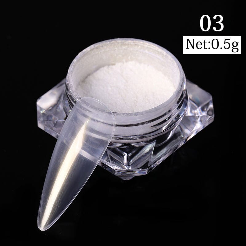 Mermaid Gradient Chrome Powder for Nails - Holographic Nail Pigment Dust for Acrylic & Gel Polish - Perfect for DIY Manicures & Nail Art Designs
