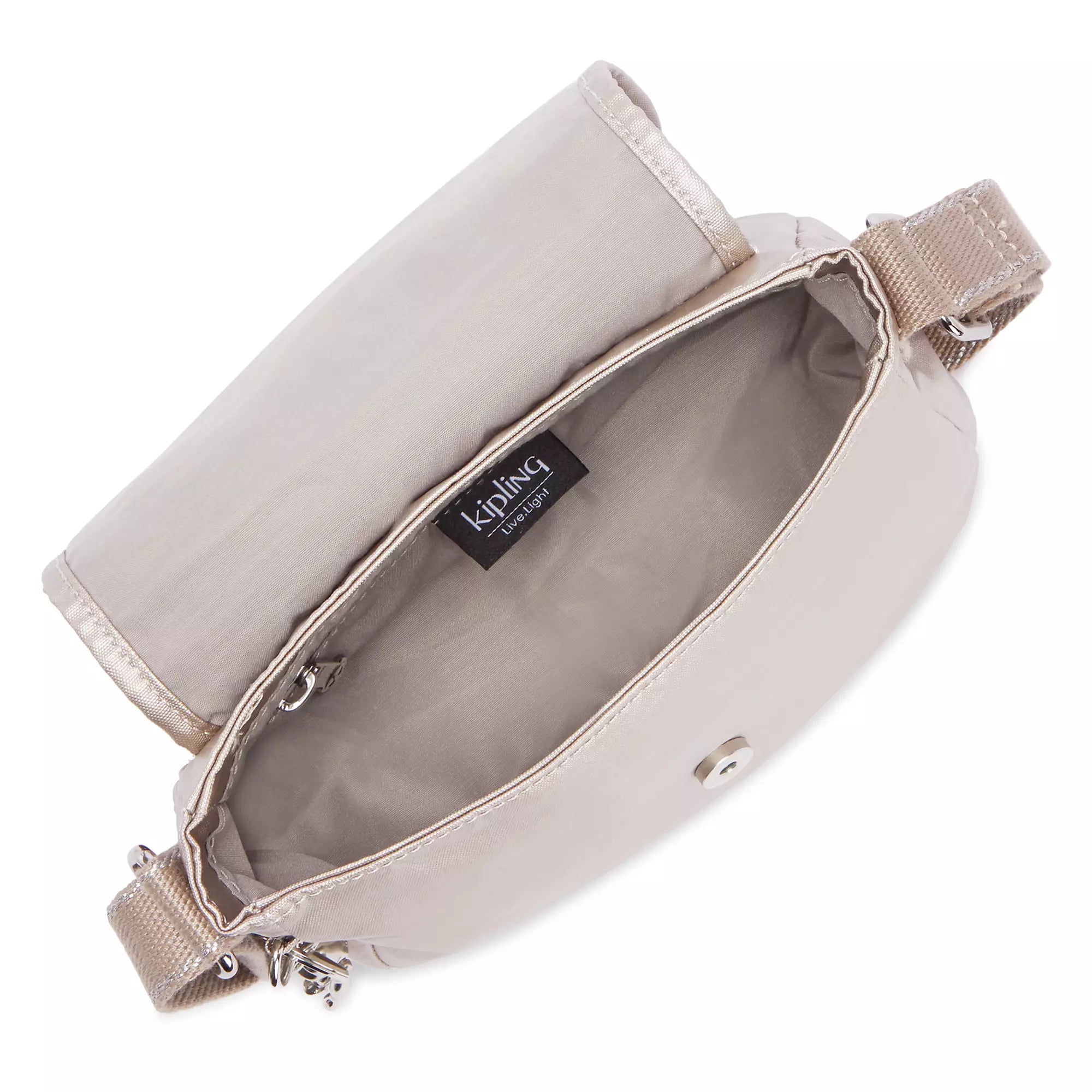 Kipling Sabian Metallic Crossbody Mini Bag - Stylish Small Shoulder Purse for Women | Perfect for Travel, Shopping & Everyday Use (Metallic Glow)