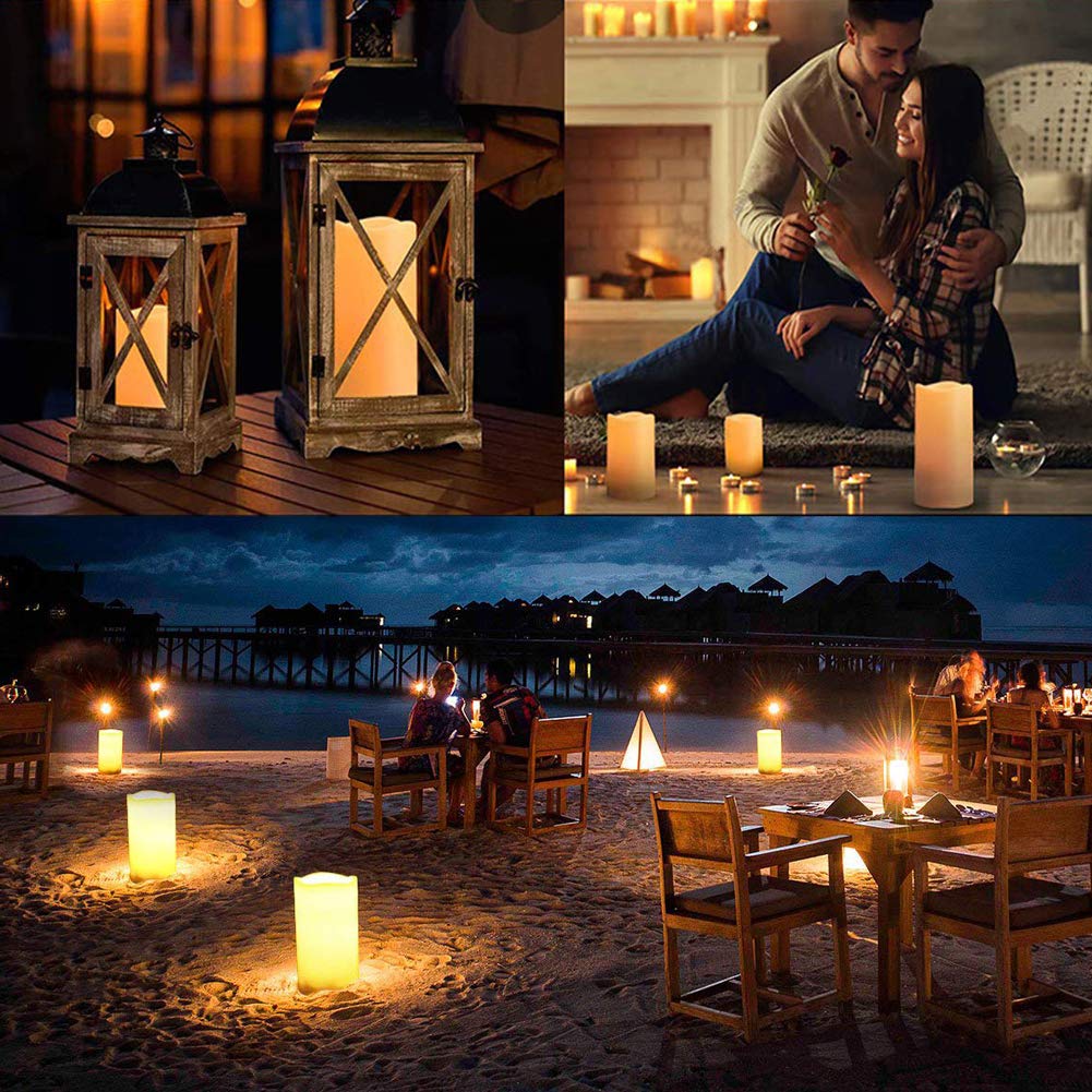 Flameless LED Candles Set of 6 - Battery Operated Waterproof for Home Decor