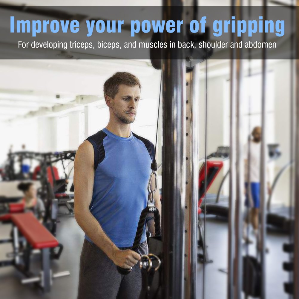 VGEBY1 Gym Pull Rope - Heavy Duty Biceps & Triceps Training Cable Attachment for Strength Workouts - Perfect for Home Gym, CrossFit & Functional Fitness Training