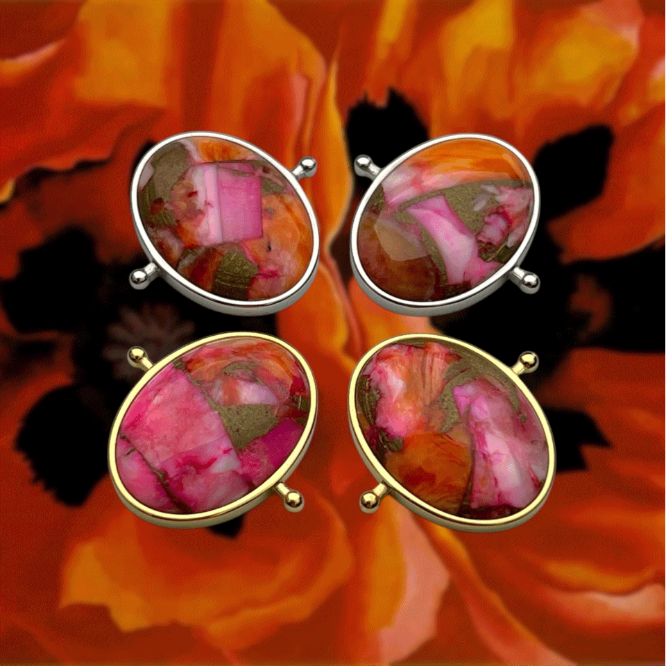 O'Keeffe's Poppies Mosaic Stone Element - Handmade Wall Art Decor for Home & Office - Perfect for Living Room, Bedroom, or Gift