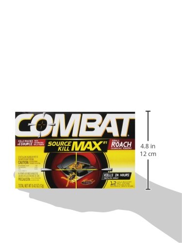 Combat 51910 Small Roach Bait - 12 Pack | Effective Roach Killer for Kitchens, Bathrooms & Basements | Long-Lasting Pest Control Gel Bait