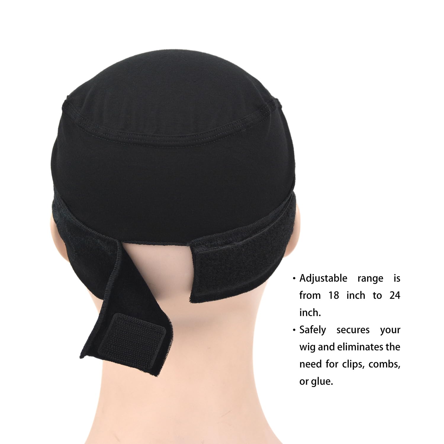 Breathable Wig Liner Cap with Adjustable Grip Band - Secure & Comfortable Hairpiece Base for Daily Wear, Cosplay & Costumes