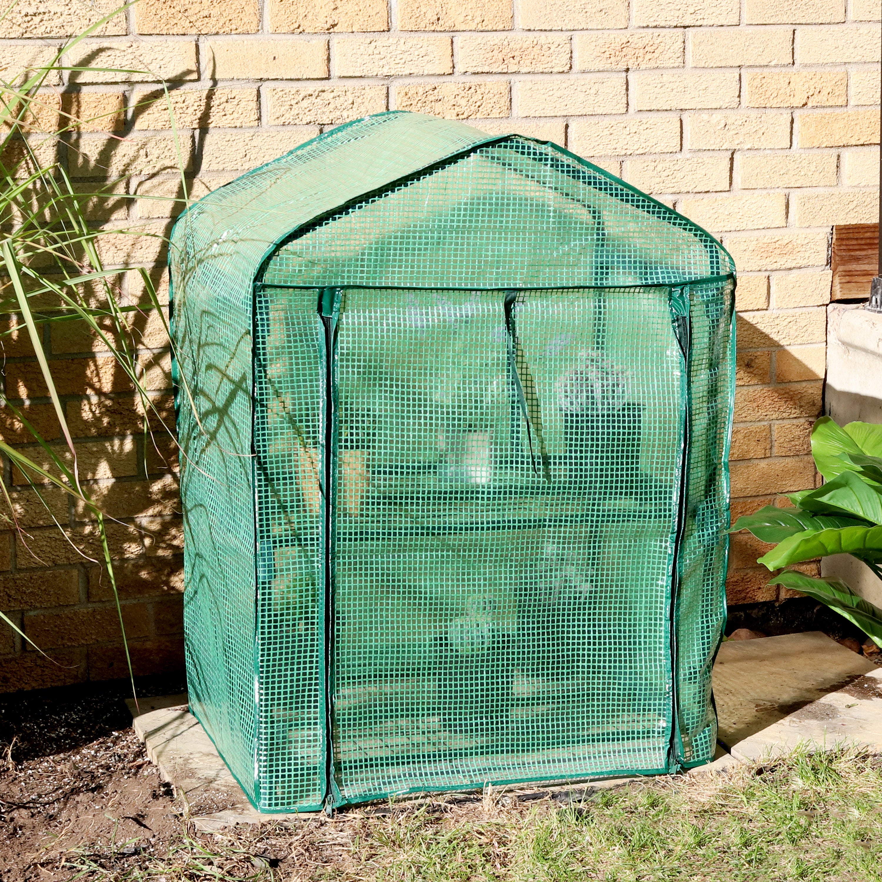 Portable 2-Tier Mini Greenhouse for Outdoors - Compact & Durable Plant Protection - Perfect for Balcony Gardening, Seed Starting & Small Space Plant Growing