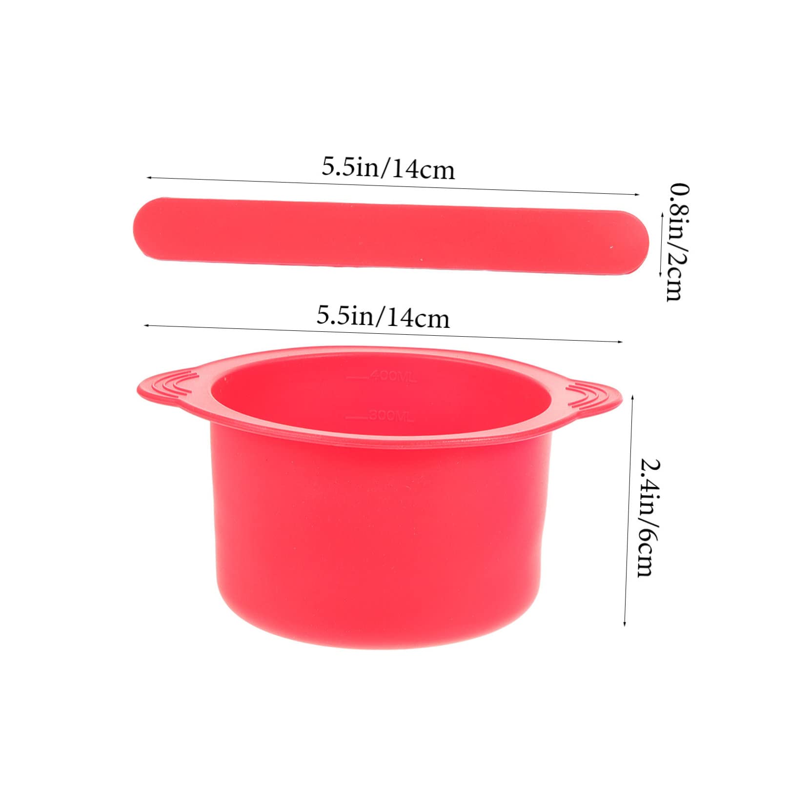 2-Pack Silicone Wax Melting Bowls with Non-Stick Spatula - Wax Warmer Pot, DIY Waxing Container, Mask Mixing Bowl & Scraper Set for Home Salon, Beauty Waxing, Candle Making & DIY Crafts