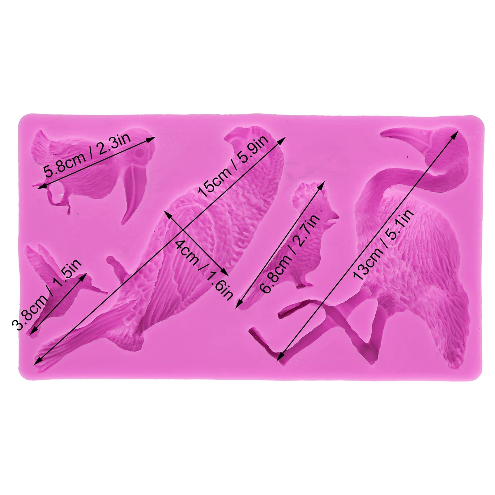 Premium Silicone Fondant Molds - Flamingo & Bird Shapes for Cake Decorating, Chocolate Making & Candy Crafts | Perfect for Birthday Cakes, Cupcakes, DIY Desserts & Baking Gifts