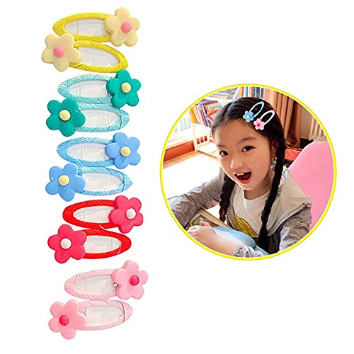 Lightweight Strong Acrylic Snap Hair Clips - 10PCS Non-Slip Cartoon Animal Alloy Barrettes for Kids | Cute Small Hair Accessories for School, Party & Daily Use