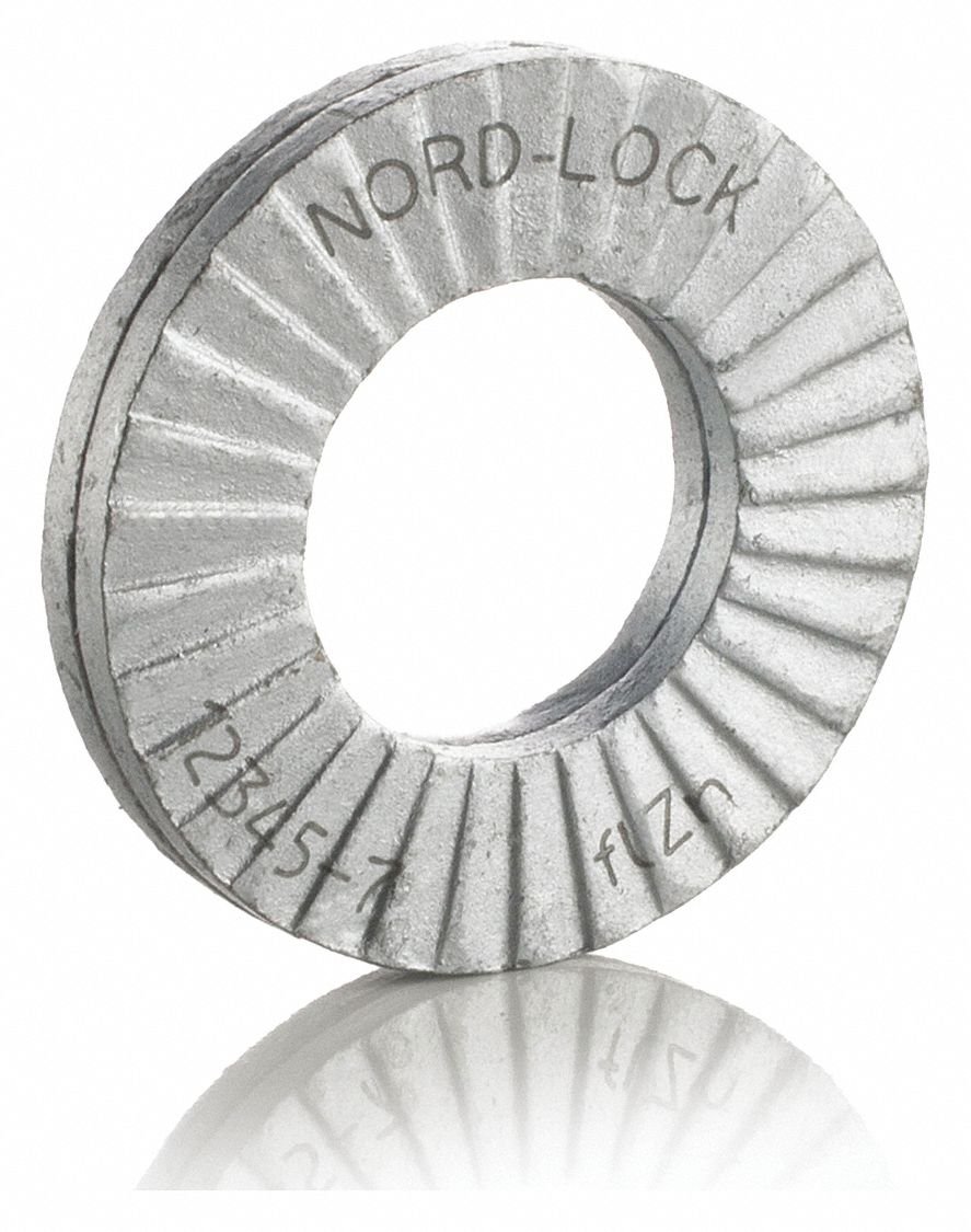Nord-Lock 1212 Lock Washer - #8 Bolt Size, Steel Construction (Pack of 200) - Ideal for Automotive, Industrial & Machinery Applications