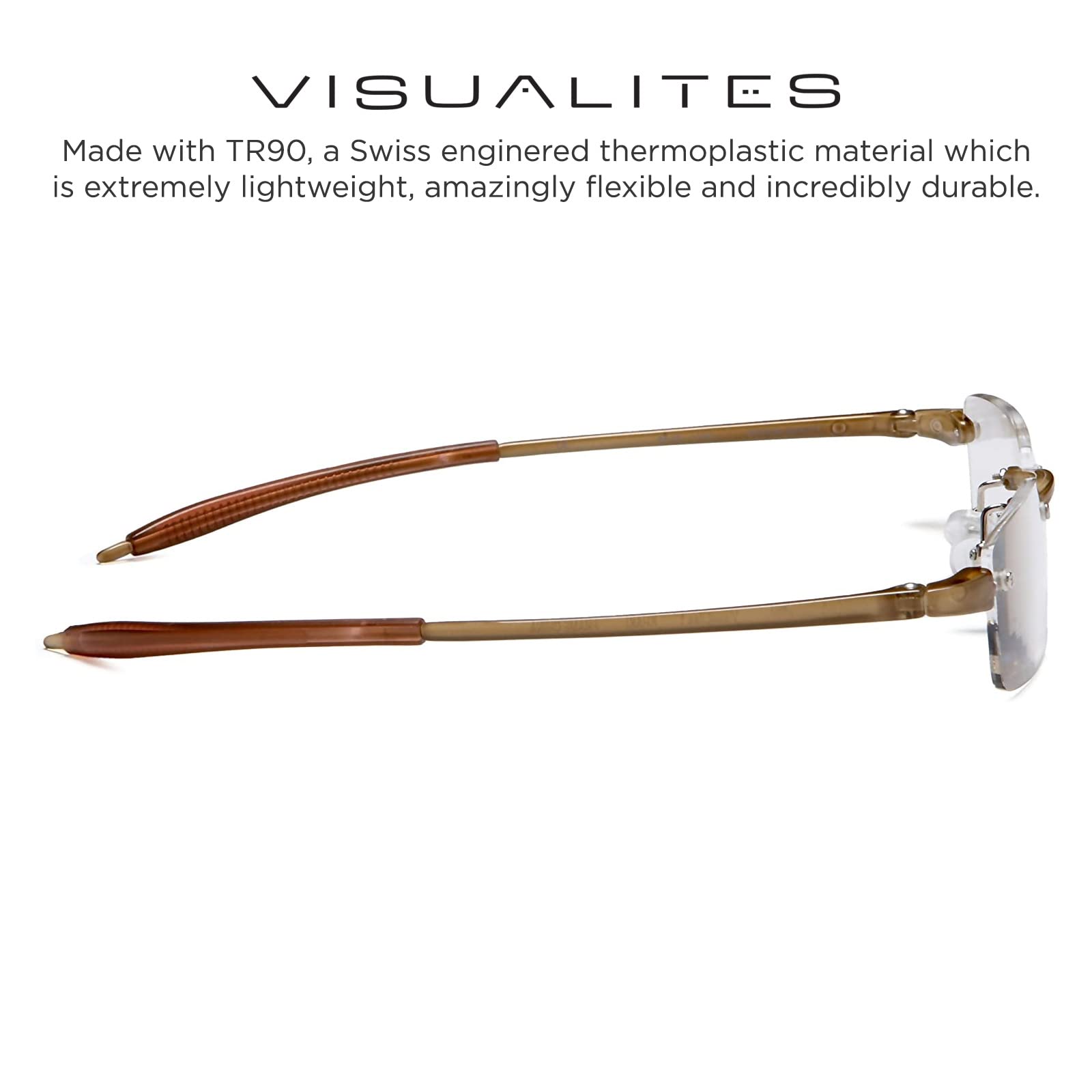 Lightweight Rimless Reading Glasses for Men and Women - VIS 1 Model - Perfect for Reading, Computer Work & Daily Use