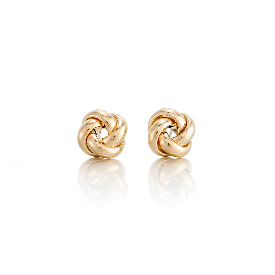 Elegant Petite Gold Knot Earrings for Women - Dainty & Minimalist Jewelry for Everyday Wear, Parties & Gifts