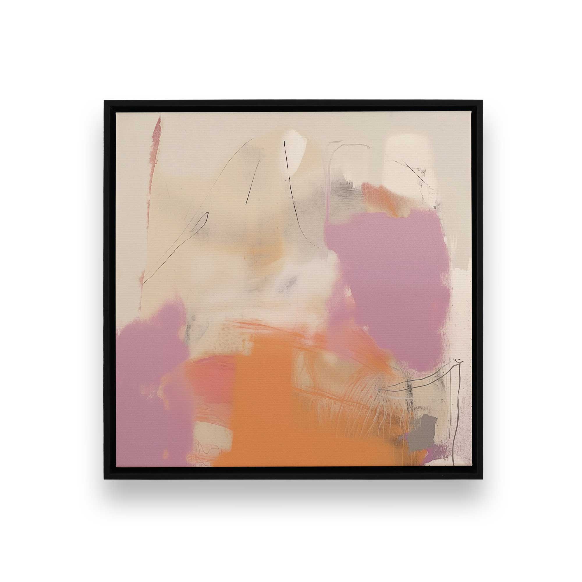Cotton Candy Delight v2 Canvas Wall Art Print - Vibrant Abstract Painting for Living Room, Bedroom & Office Decor