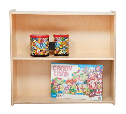 Contender 2-Shelf Kids Storage Cabinet - Natural Wood Bookcase & Toy Organizer [Greenguard Gold Certified] for Nursery, Playroom & Classroom Organization
