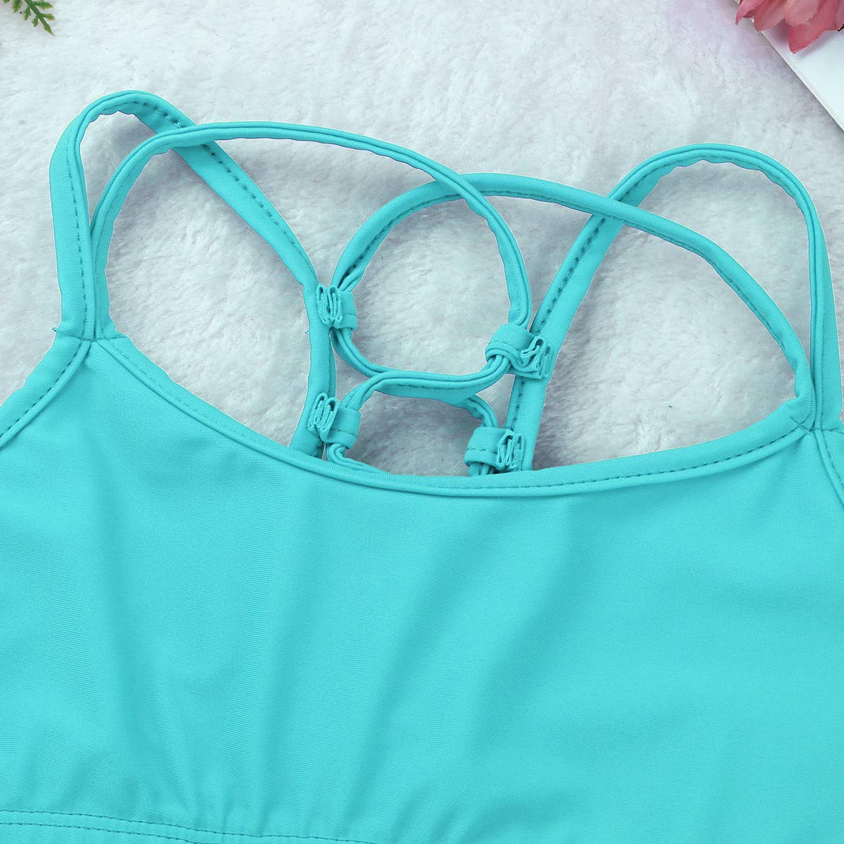 JanJean Girls' Active Dance Sports Bra - Breathable Crop Top Camisole for Big Girls - Perfect for Dance Training, Yoga & Gym Workouts