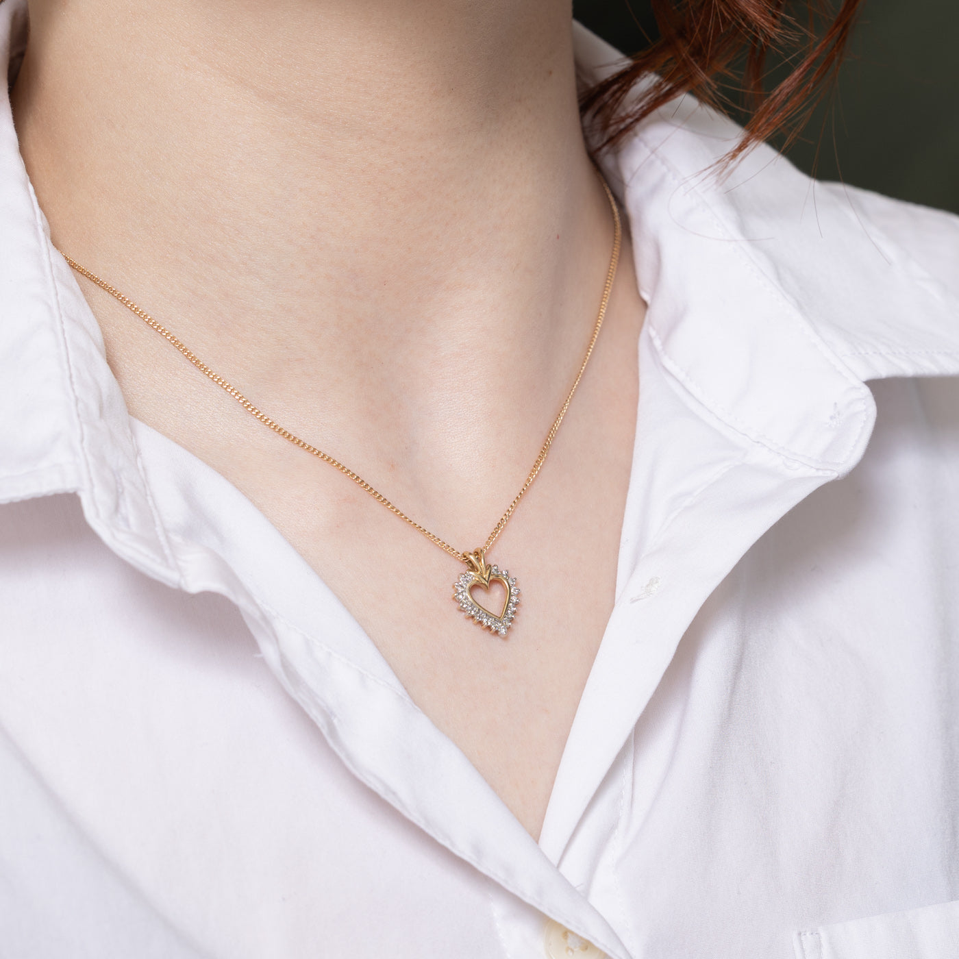 0.20ctw Diamond Heart Pendant Necklace for Women - Elegant 14K White Gold Valentine's Gift for Her | Perfect for Anniversaries, Birthdays & Romantic Occasions