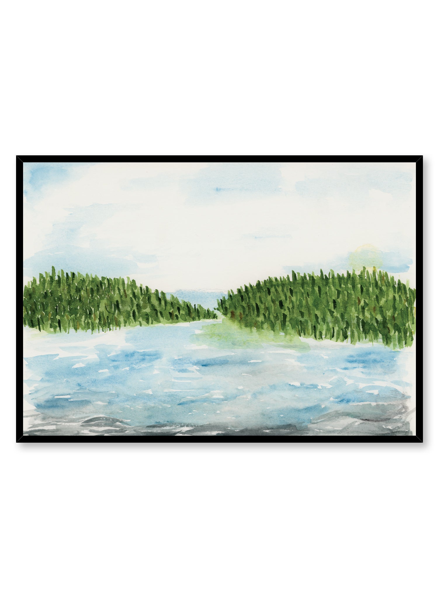 Rice Lake Wall Art - Vintage Travel Poster for Home & Office Decor - Perfect for Living Room, Bedroom, or Gift