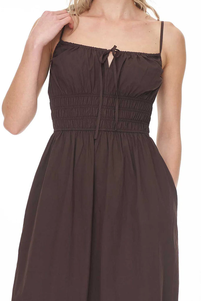 Cruise Cacao Zara Midi Dress - Women's Floral Print Summer Dress for Beach Vacation & Date Night