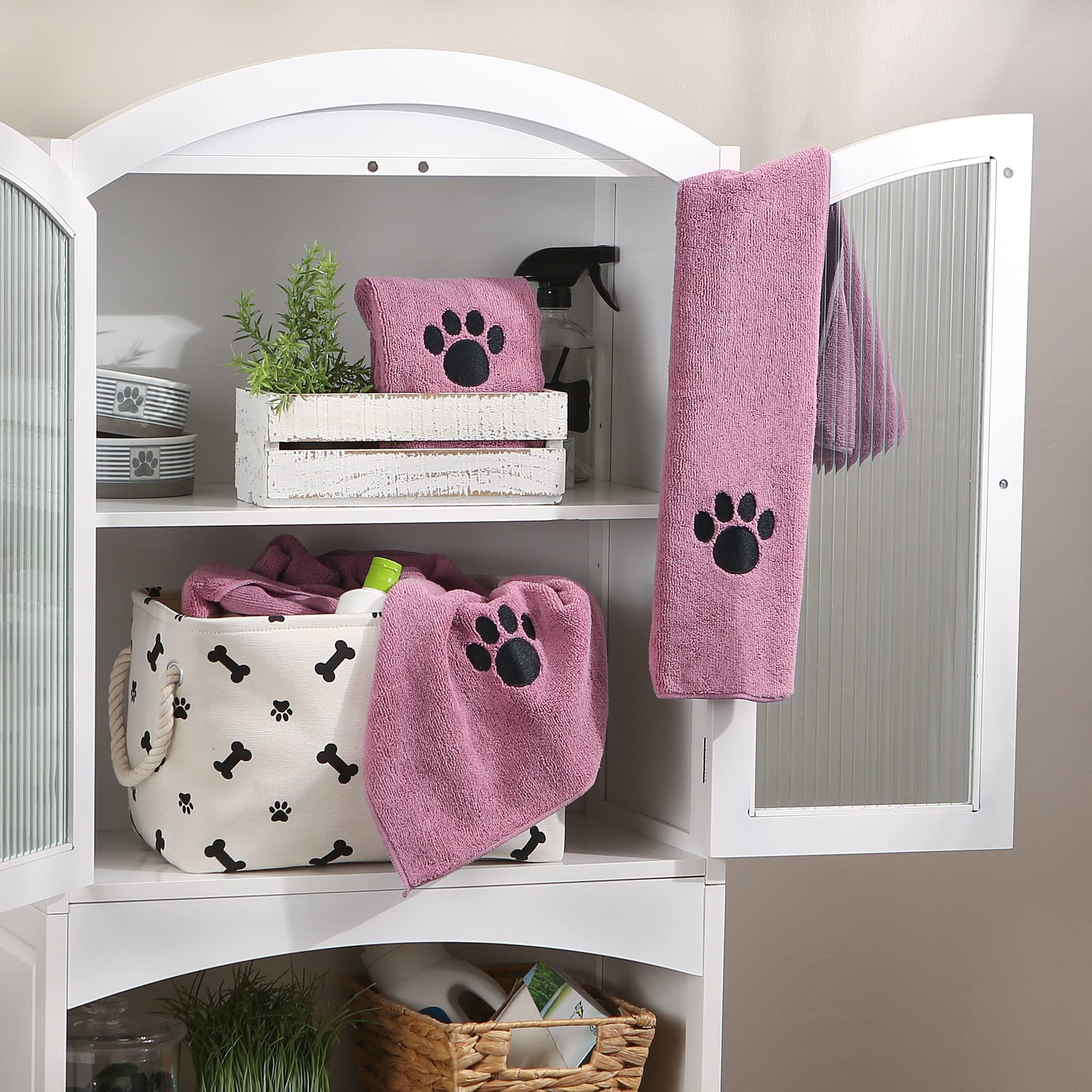 Premium Absorbent Microfiber Pet Grooming Towel Set - Super Soft Quick-Dry Dog Cat Bath Towels (15x30
