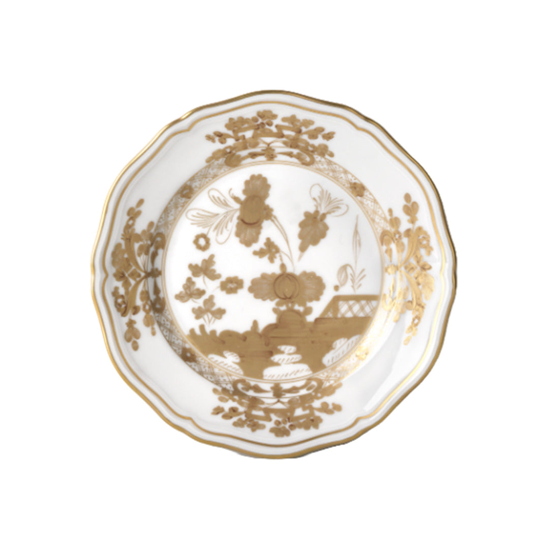 Oriente Italiano Bread Plate - Handcrafted Aurum Ceramic Serving Dish for Bread, Cheese & Appetizers | Perfect for Dinner Parties, Italian Cuisine & Home Decor