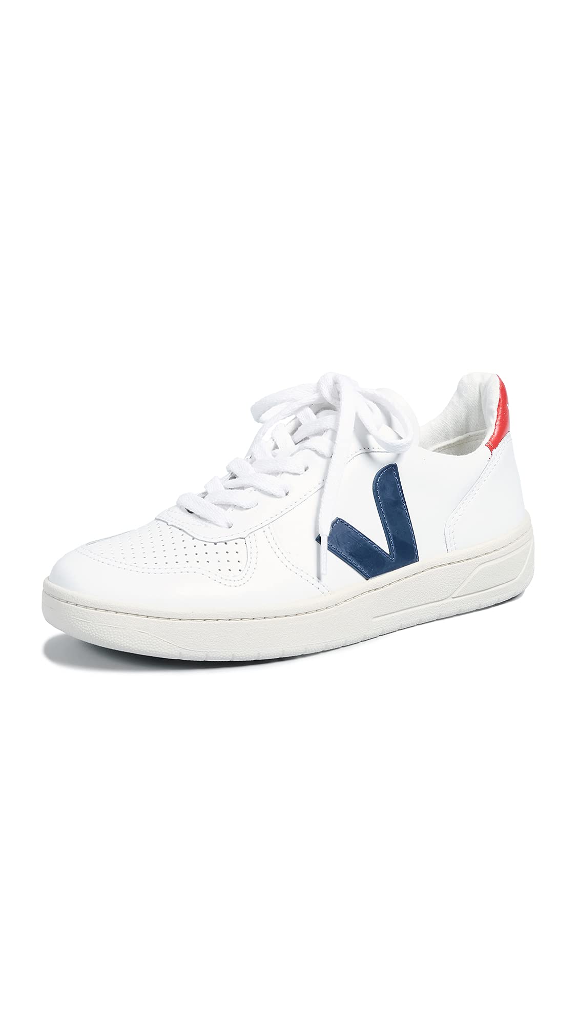 Veja Women's V-10 Leather Sneakers - Eco-Friendly Vegan Shoes for Running & Walking - Comfortable Casual Fashion for Everyday Wear