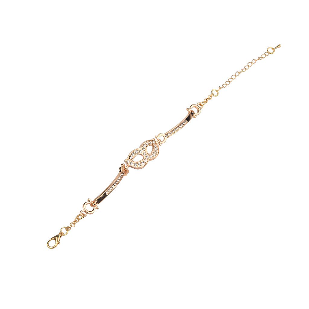 Elegant Crystal Wedding Bracelet for Women - Gold Bridal Love Bangle, Valentine's Day Jewelry Gift - Perfect for Bridal Showers, Anniversary & Romantic Date Nights