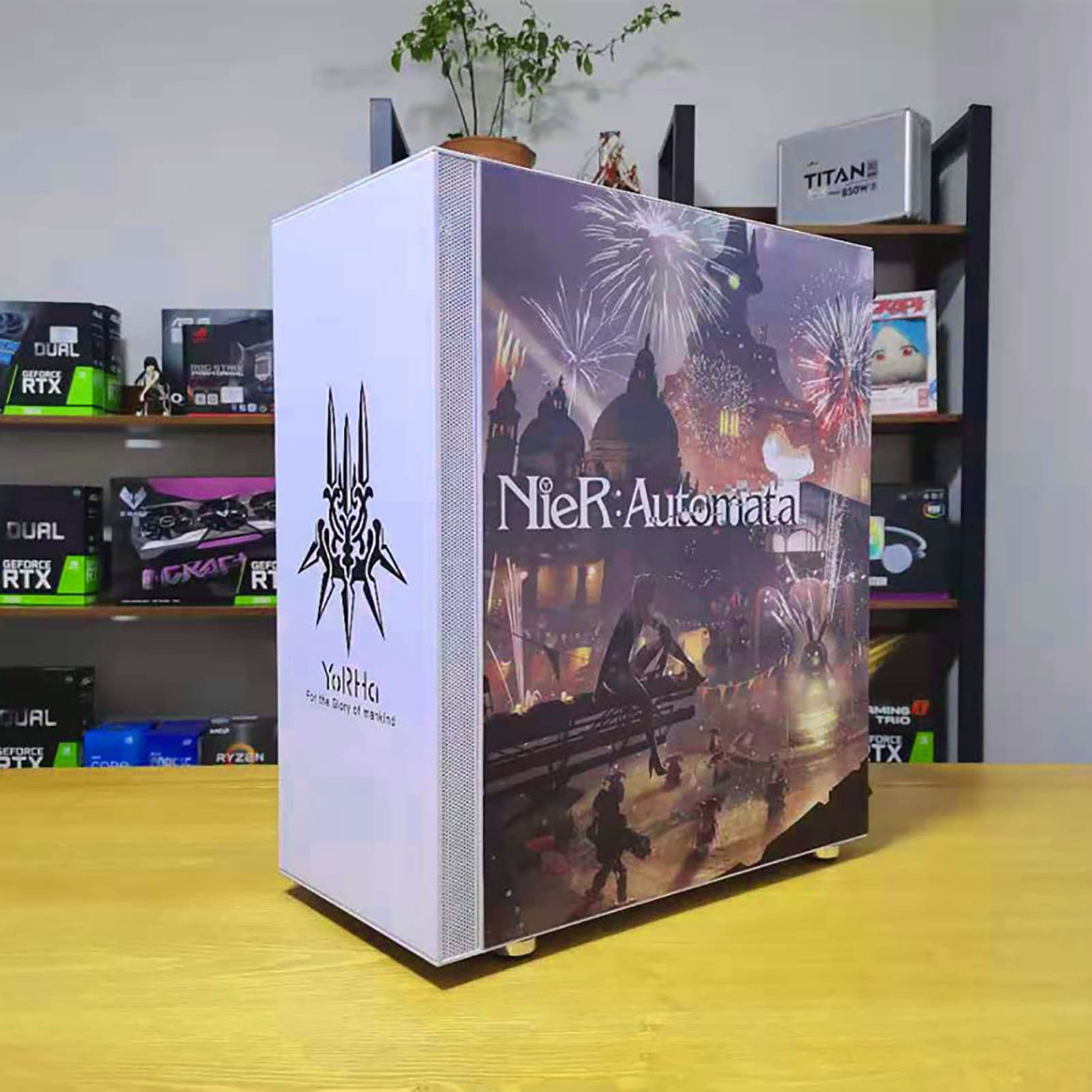Premium Mid-Tower Gaming PC Case - ATX/Micro-ATX/Mini-ITX Compatible with Tempered Glass Side Panel & Front USB 3.0 Ports - Ideal for Custom RGB Gaming Rigs & High-Performance Builds - Perfect for Esports, Streaming & VR Gaming Setups