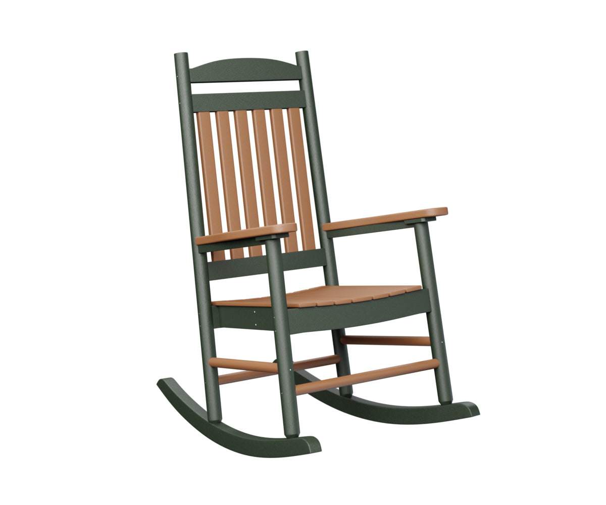 Berlin Gardens Porch Rocker - Classic Wooden Rocking Chair for Outdoor Patio, Garden & Front Porch - Perfect for Relaxing, Reading & Enjoying Nature