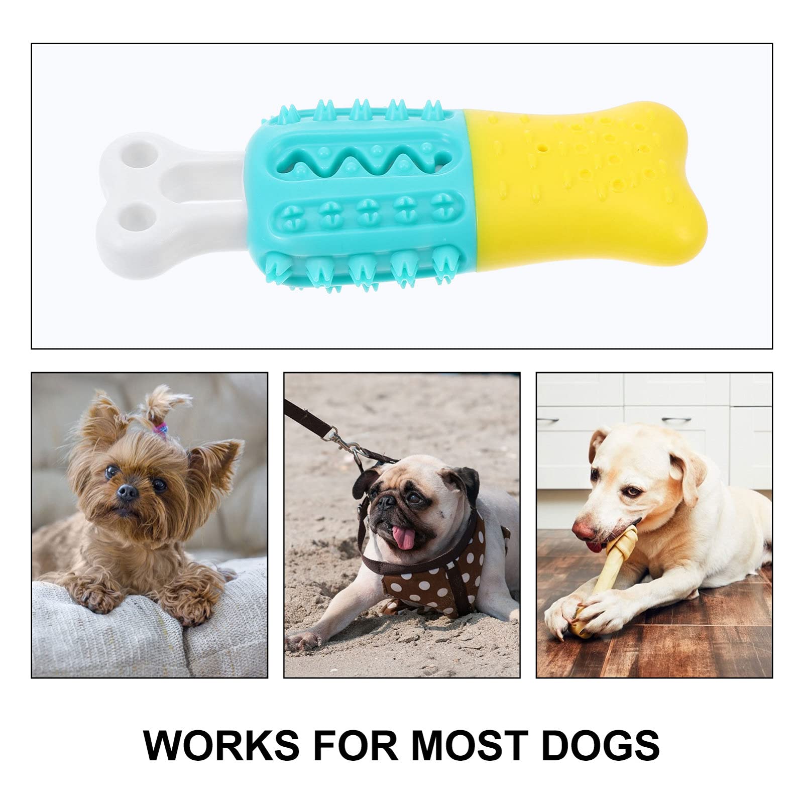 Hemobllo 1pc Puppy Chew Toy - Durable TPR Dog Teeth Cleaning & Grinding Toy for Small Dogs | Dog Toothbrush & Food Feeder | Perfect for Teething, Dental Care & Playtime