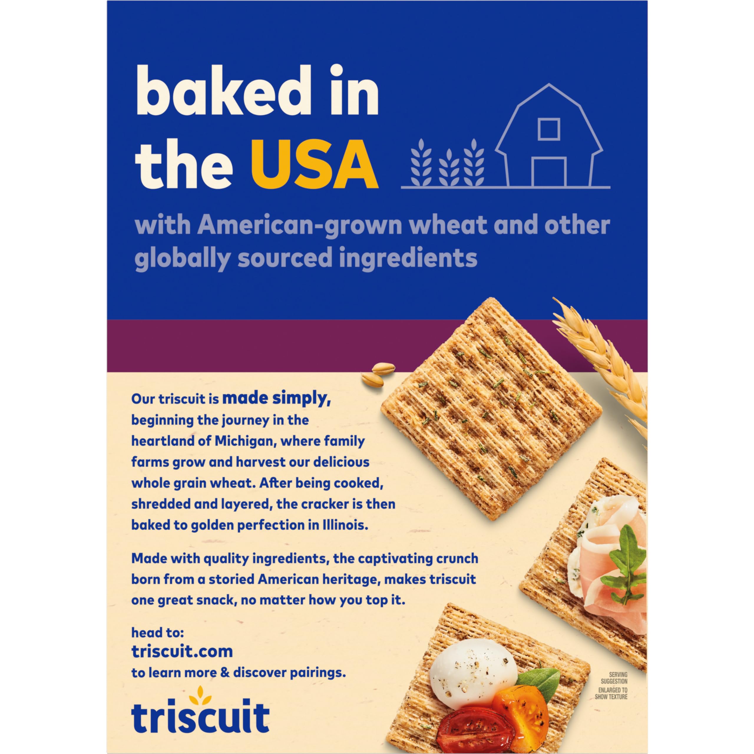 Triscuit Rosemary & Olive Oil Whole Grain Wheat Crackers - Healthy Lunch Snacks, Bulk Family Size (6 Pack, 12.5 oz Boxes) - Perfect for Office, School & Picnic Snacking