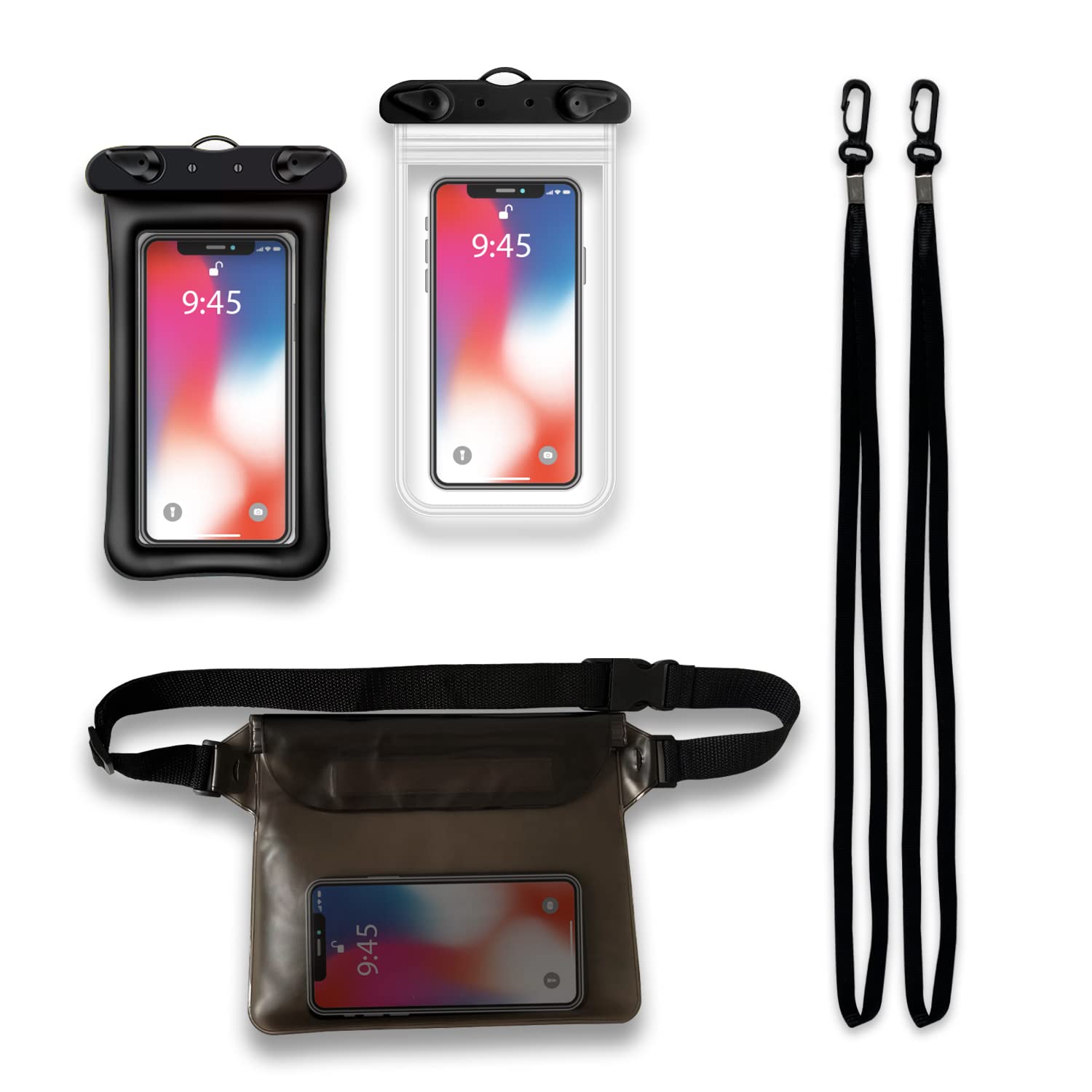 **Waterproof Phone Pouch & Waist Pack – 3 Pack Underwater Dry Bag for Swimming, Beach, Kayaking – Keep Phone & Valuables Safe & Dry – Ideal for Travel, Vacation & Outdoor Adventures**