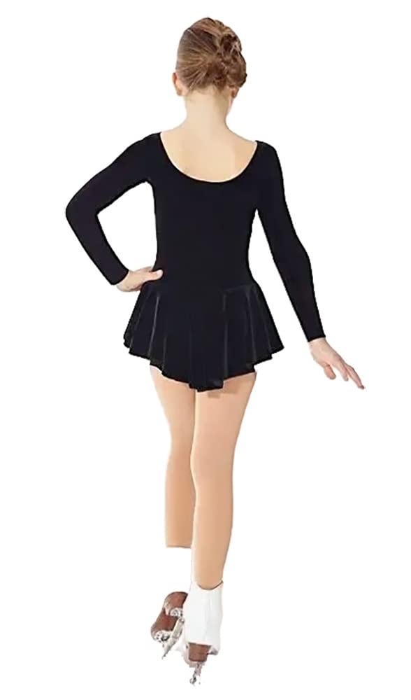 Professional Figure Skating Dress 2850 - Black Elegant Competition Costume for Women & Girls | Perfect for Ice Skating Tests, Performances & Shows