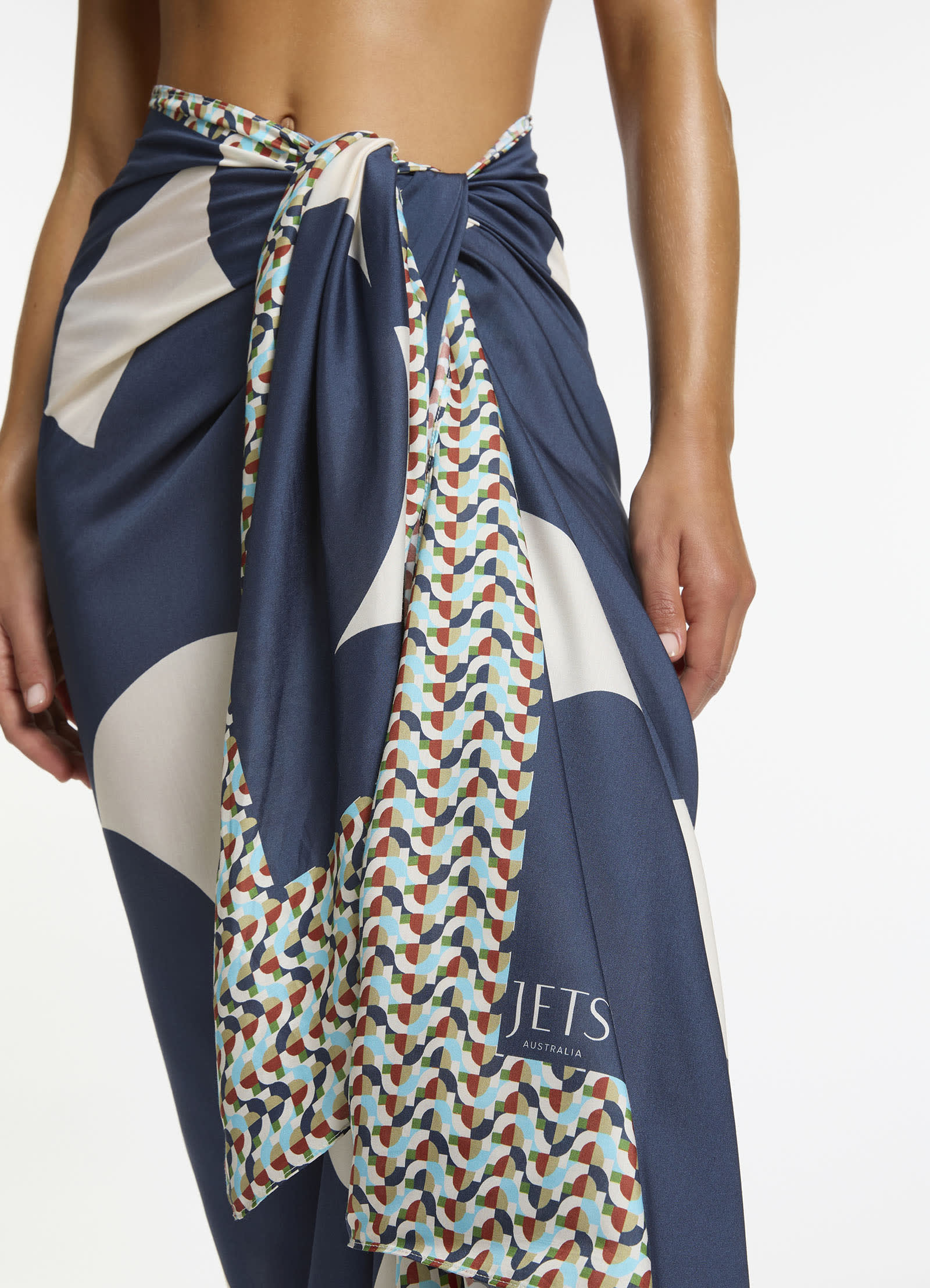 Acacia Long Sarong - Soft & Lightweight Steel Blue Beach Wrap - Perfect for Vacation, Poolside, and Boho Fashion