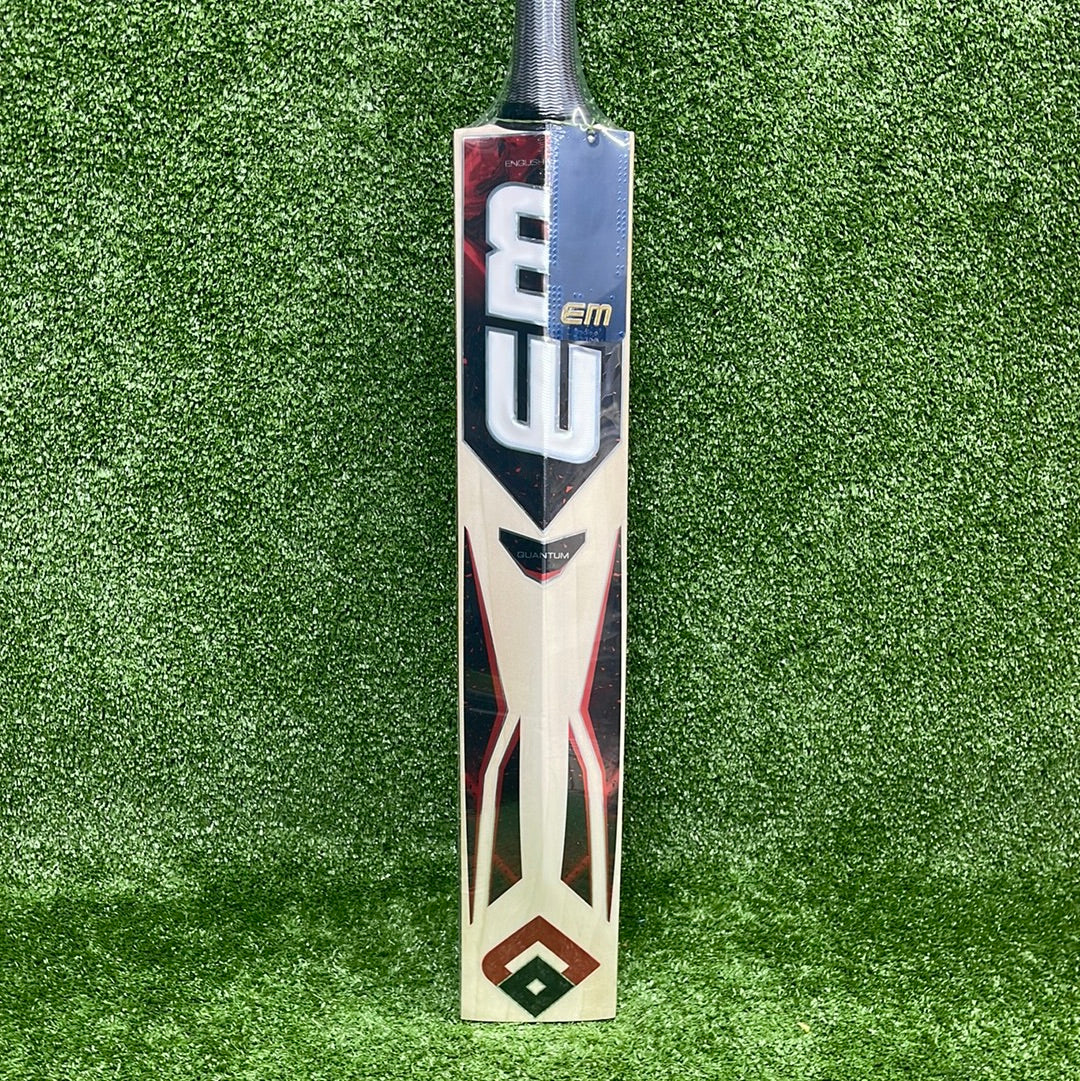 EM Quantum 4.0 English Willow Cricket Bat - Premium Grade Cricket Equipment for Professional Players | Perfect for Matches, Practice & Training Sessions