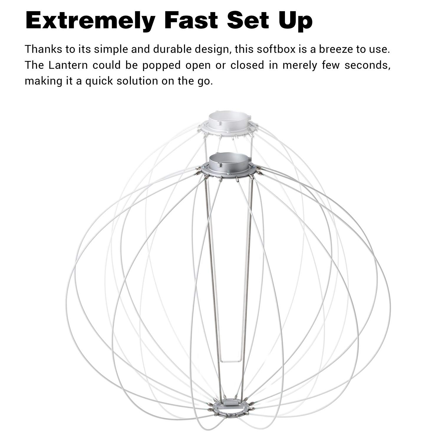 Godox 65cm Bowens Mount Quick-Install Lantern Softbox for Photography Studio, Video Recording, Live Streaming & Filmmaking - Perfect for Portrait, Product & Indoor Lighting