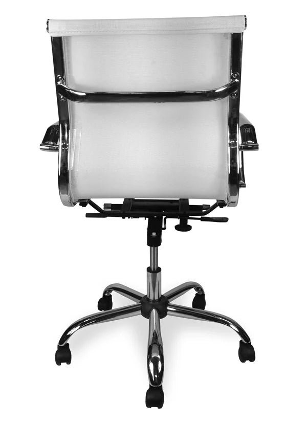 Premium White Mesh Executive Office Chair - Ergonomic Design for Boardroom & Home Office Comfort