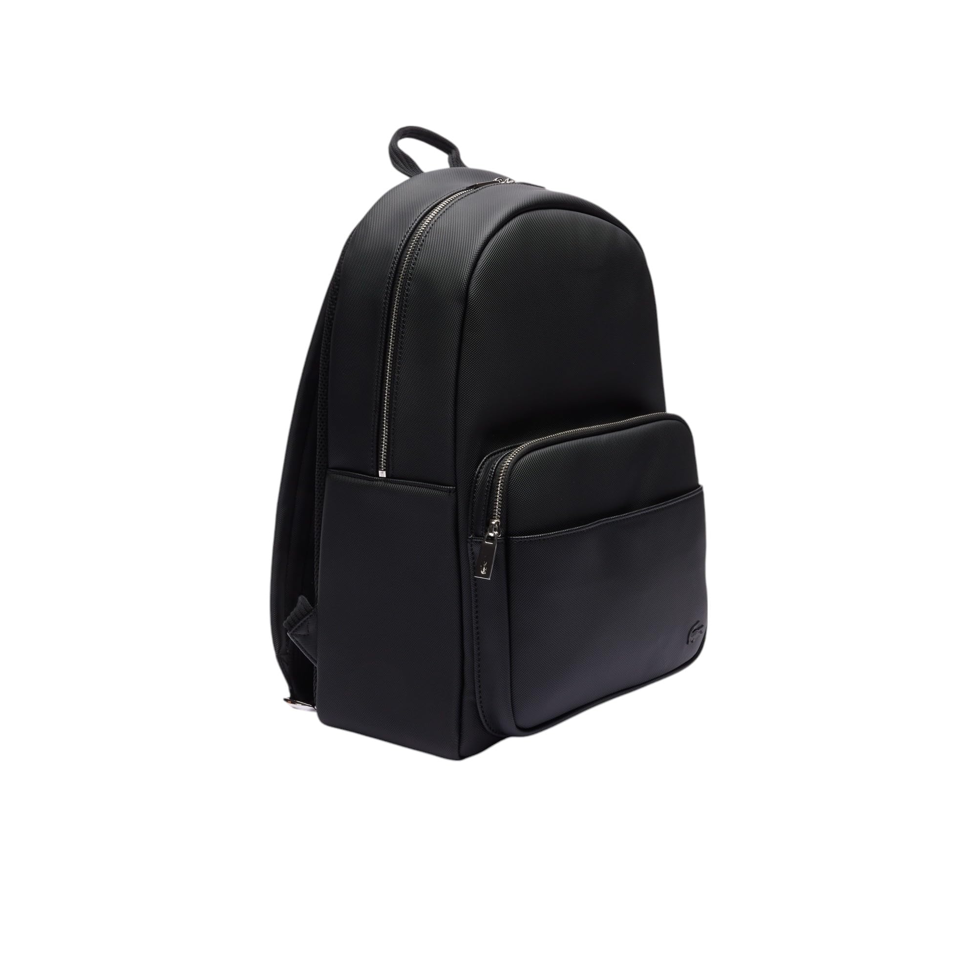 Lacoste Men's Classic Laptop Pocket Backpack - Stylish Black One Size Backpack for Work, School & Travel | Water-Resistant & Durable Design