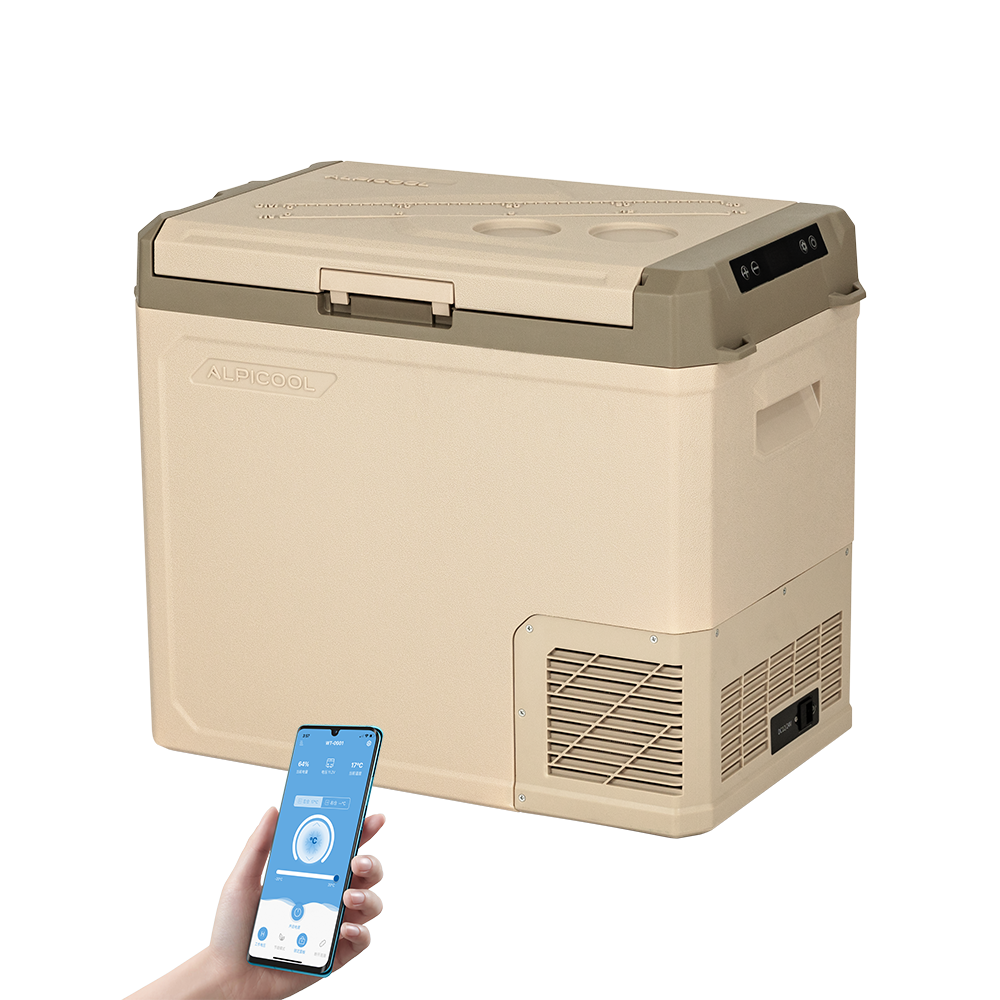 Alpicool GE50 12V/24V Portable Car Refrigerator Freezer - Compact Mini Fridge for Road Trips, Camping & Outdoor Adventures
