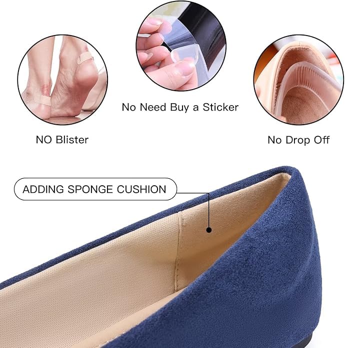 MUSSHOE Women's Comfortable Slip-On Flat Shoes - Casual & Dressy Loafers for Work, Office, and Everyday Wear