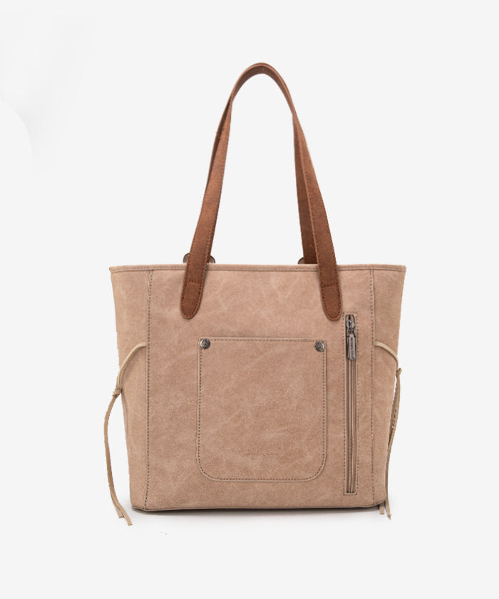 Montana West Whip Stitch Concealed Carry Tote Bag for Women - Stylish & Spacious CCW Purse with Hidden Gun Pocket - Perfect for Everyday Carry, Travel & Self Defense