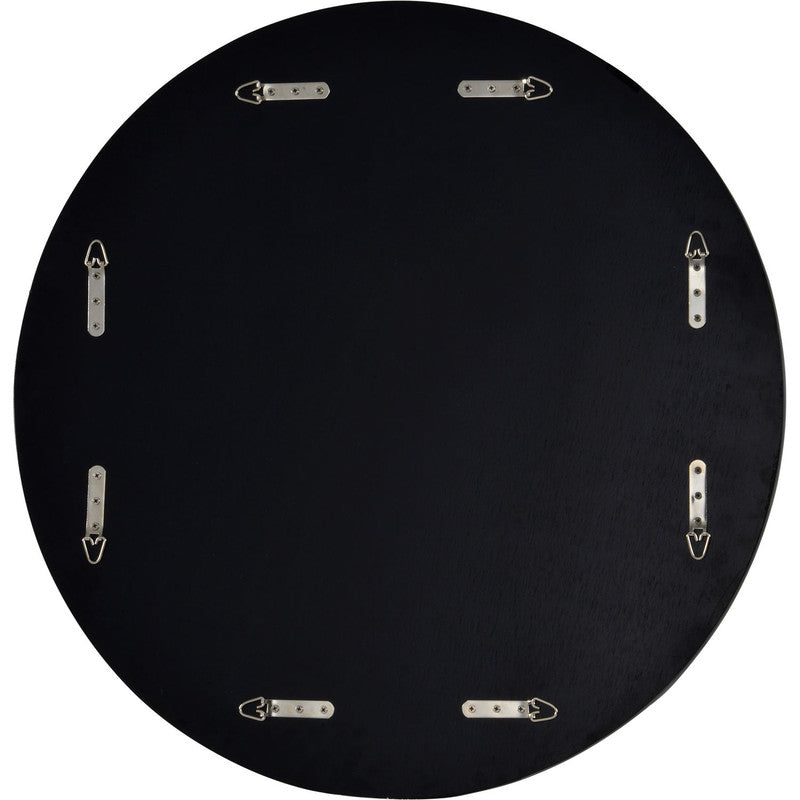 Elegant Bridgeport Mirror with Gold Leaf and Black Frame - Perfect for Living Room, Bedroom, or Entryway Decor